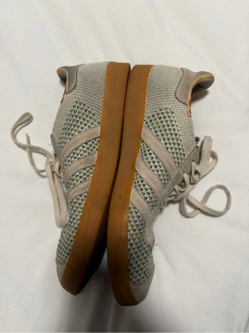 Adidas Men’s Beige Mesh & Suede Casual Sneakers - Politics Size 10